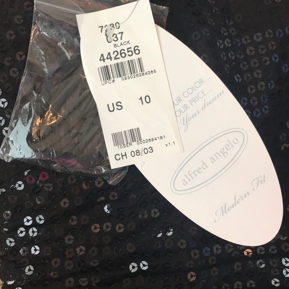 NWT Alfred Angelo Strapless Sequin Dress - Picture 4 of 8